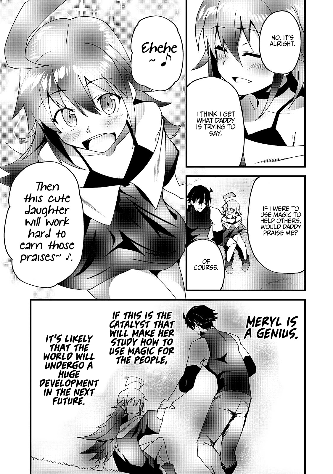 S Rank Boukensha de aru Ore no Musume-tachi wa Juudo no Father Con deshita Chapter 4 page 26 - Chapter 4: The Third Daughter, Meryl, is a spoiled child.