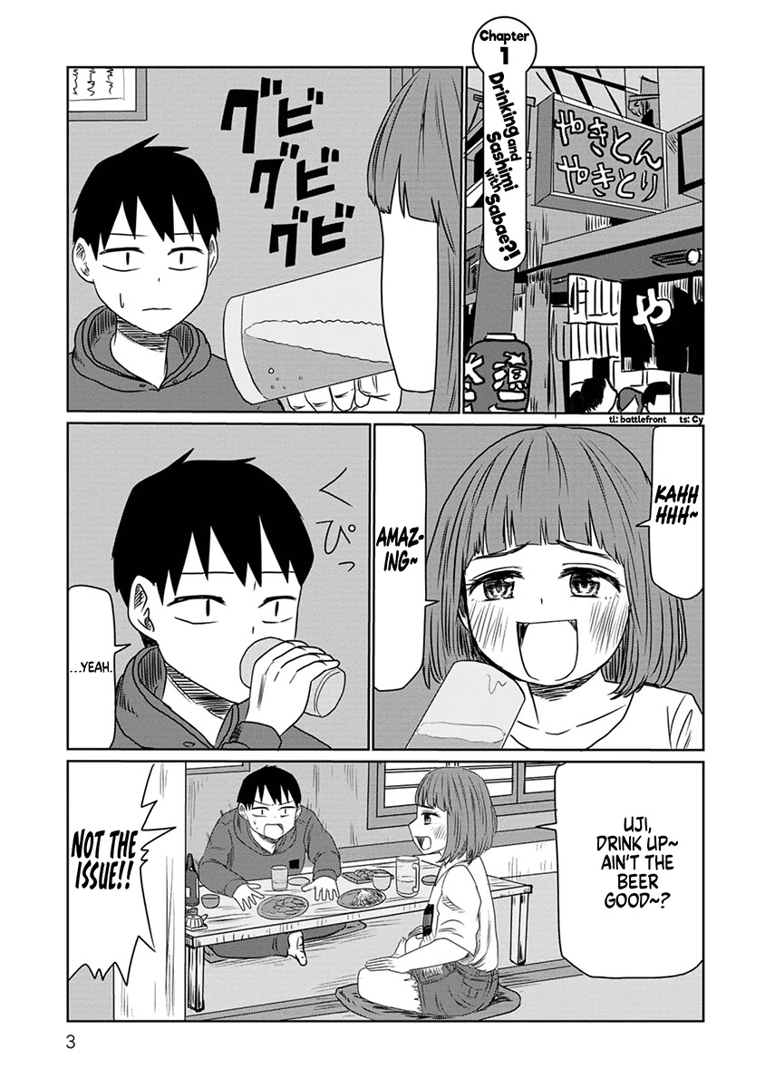 Sabae to Yattara Owaru Chapter 1 page 2 - Chapter 1: Drinking and Sashimi with Sabae!?