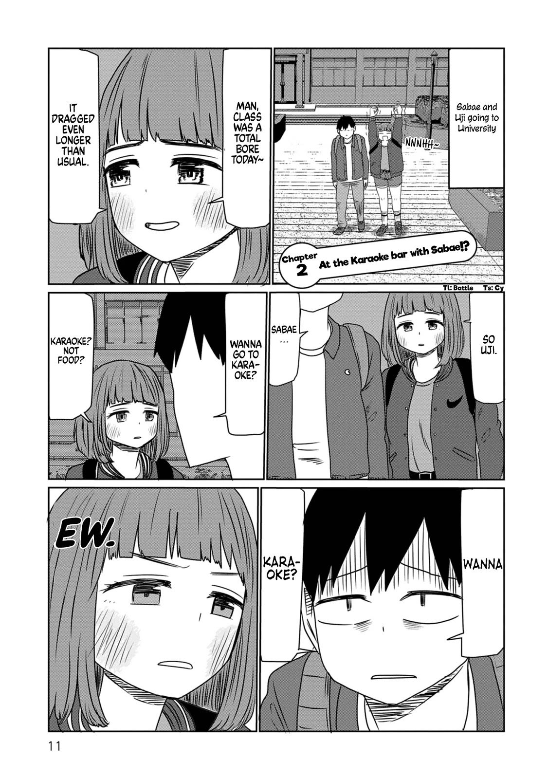 Sabae to Yattara Owaru Chapter 2 page 1 - Chapter 2: At the Karaoke bar with Sabae!?