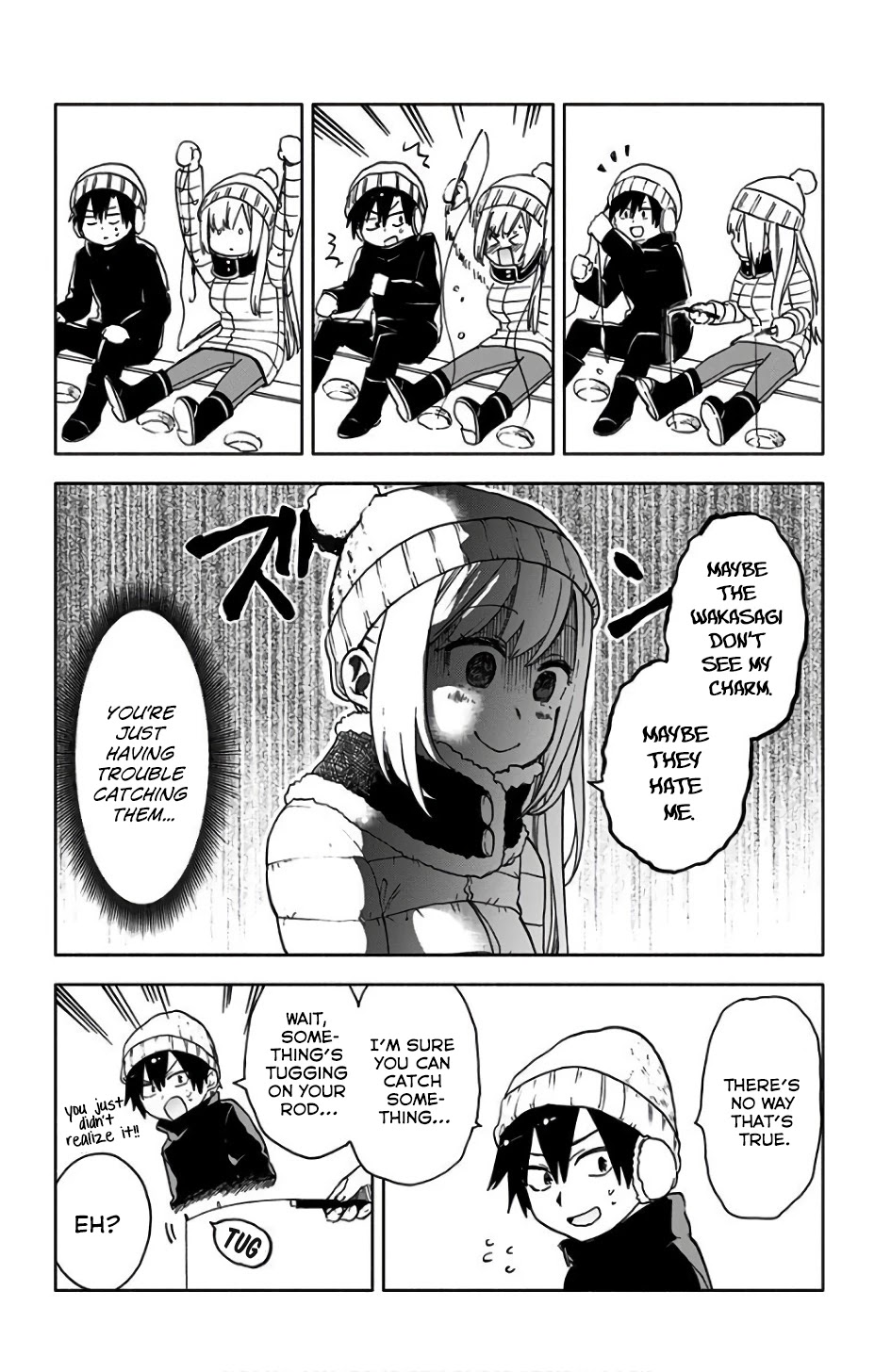 Saguri-chan Tankentai Chapter 14 page 12 - Chapter 14: Lake Matsubara Fishing for Wakasagi