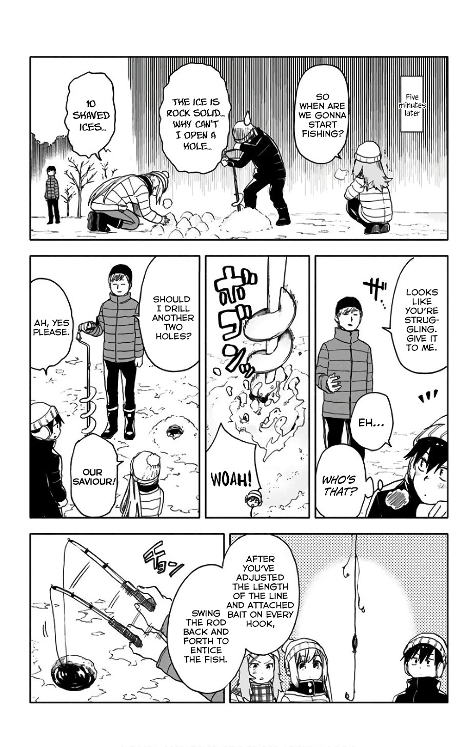 Saguri-chan Tankentai Chapter 14 page 6 - Chapter 14: Lake Matsubara Fishing for Wakasagi