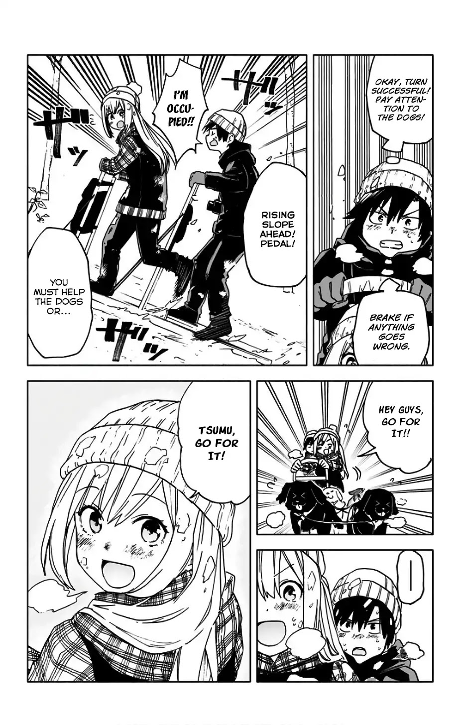 Saguri-chan Tankentai Chapter 17 page 12 - Chapter 17: Dog Sleighing Experience