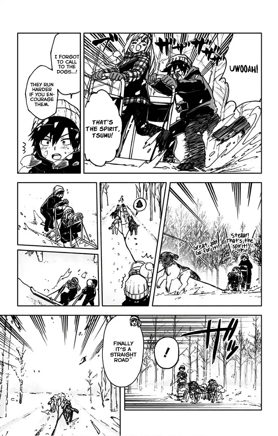 Saguri-chan Tankentai Chapter 17 page 13 - Chapter 17: Dog Sleighing Experience
