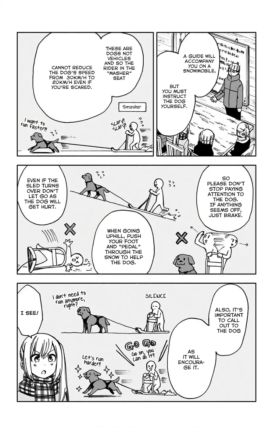 Saguri-chan Tankentai Chapter 17 page 4 - Chapter 17: Dog Sleighing Experience