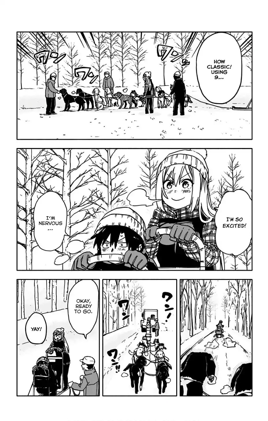 Saguri-chan Tankentai Chapter 17 page 6 - Chapter 17: Dog Sleighing Experience