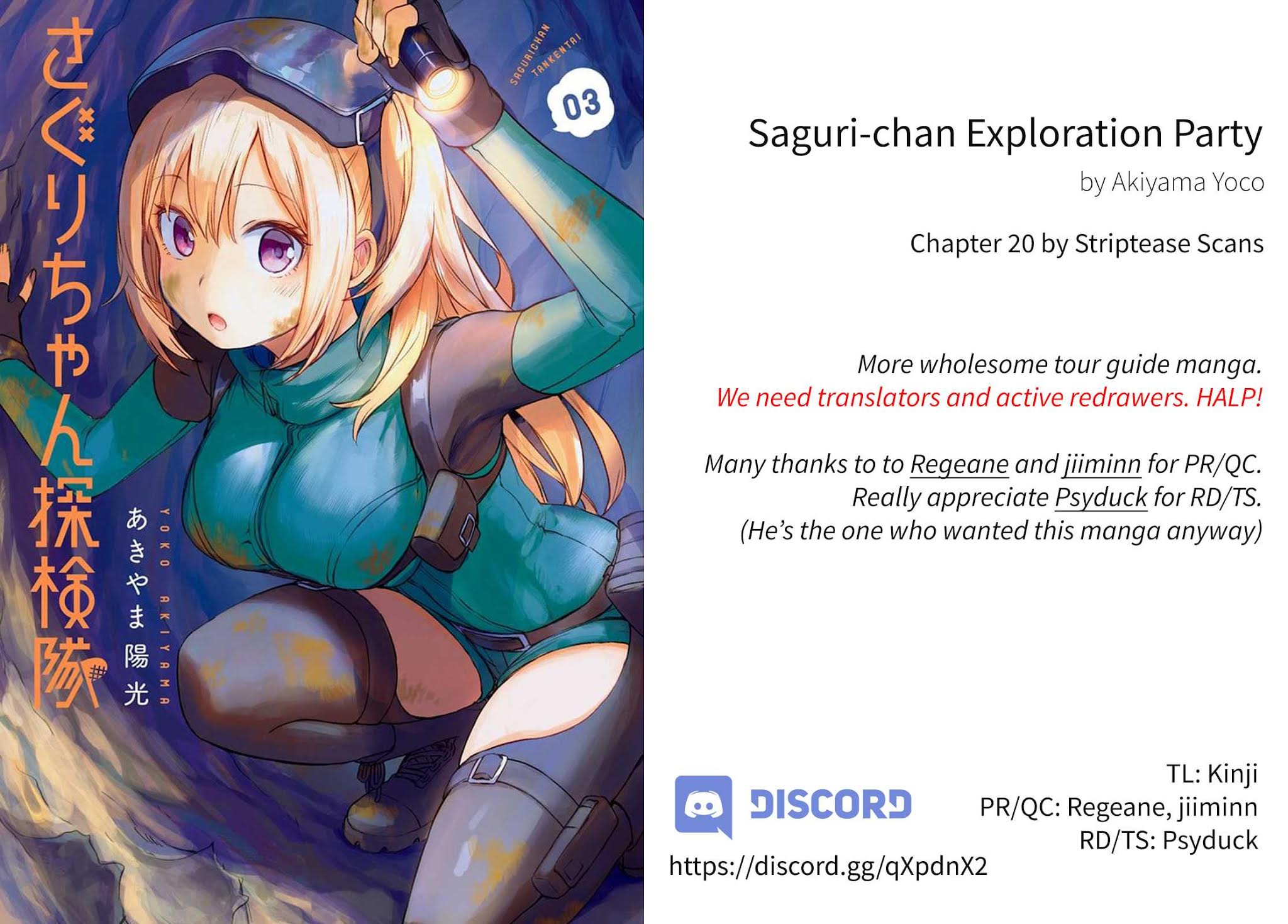 Saguri-chan Tankentai Chapter 20 page 1 - Chapter 20: Gifu Prefecture, Cave Exploration