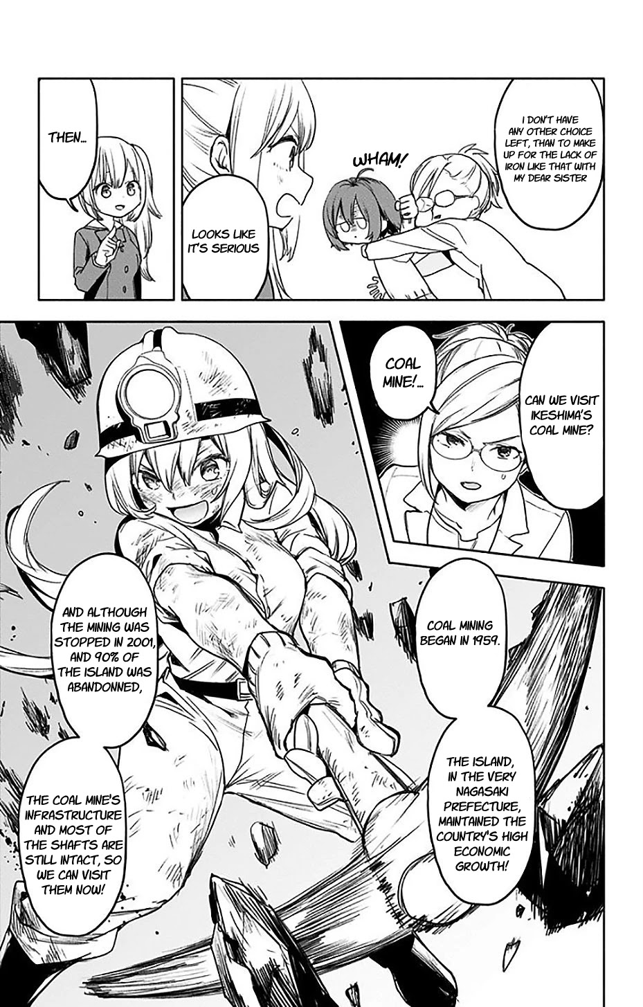 Saguri-chan Tankentai Chapter 30 page 6 - Chapter 30: Nagasaki prefecture, coal mine of Ikeshima