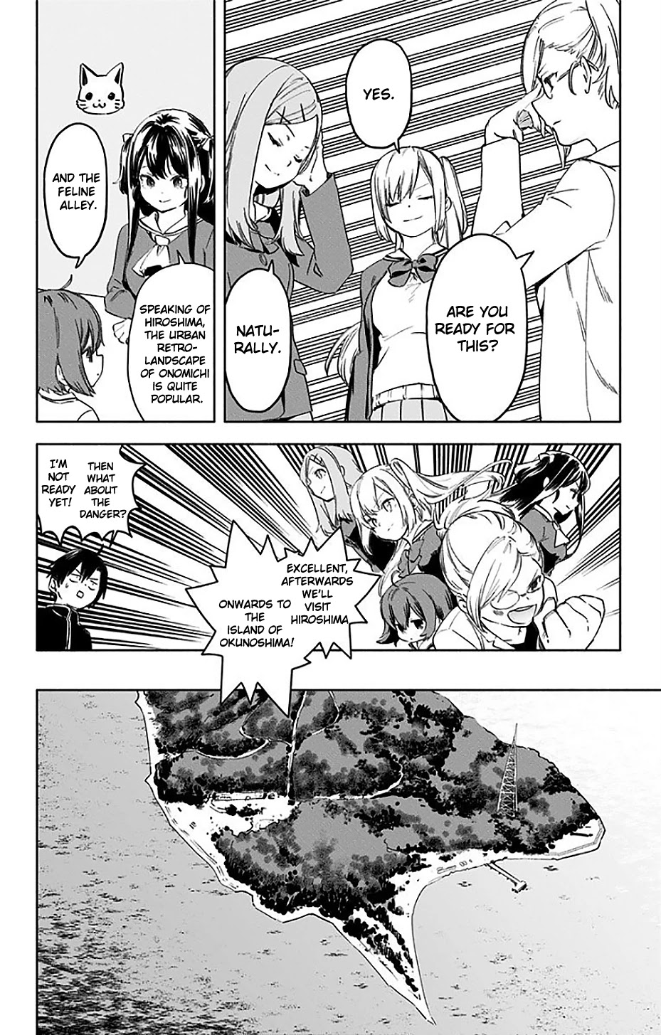 Saguri-chan Tankentai Chapter 33 page 7 - Chapter 33: Hiroshima prefecture, Okunoshima