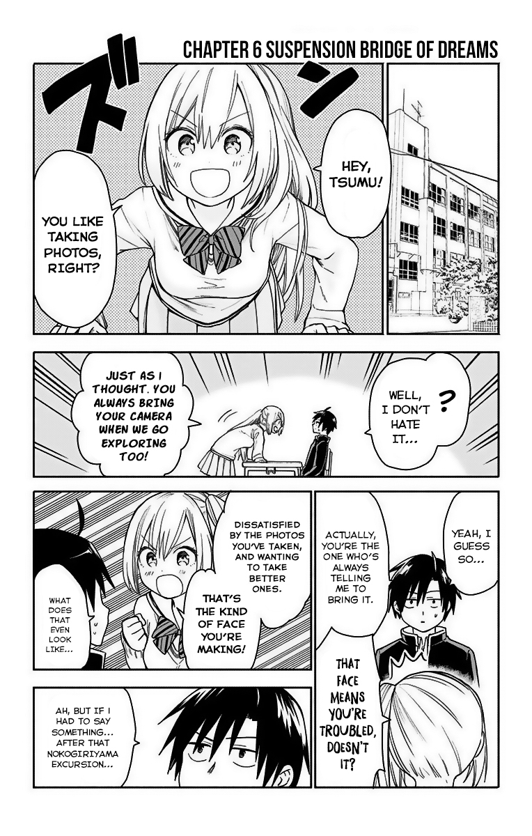 Saguri-chan Tankentai Chapter 6 page 1 - Chapter 6: Suspension Bridge of Dreams