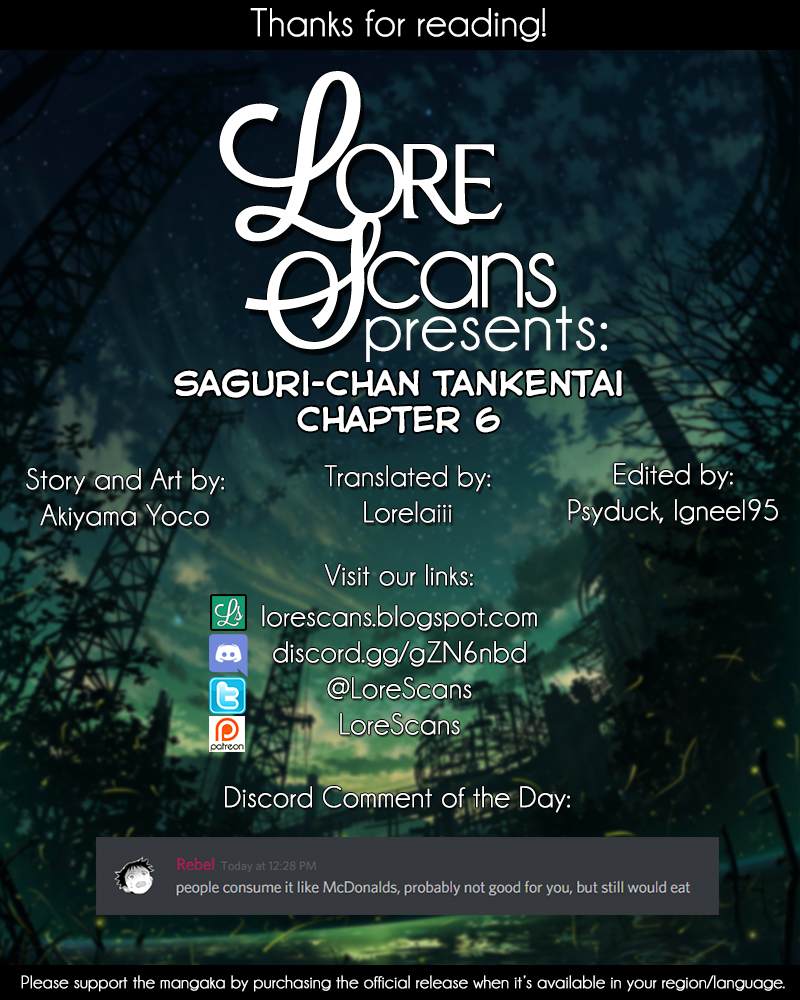 Saguri-chan Tankentai Chapter 6 page 16 - Chapter 6: Suspension Bridge of Dreams