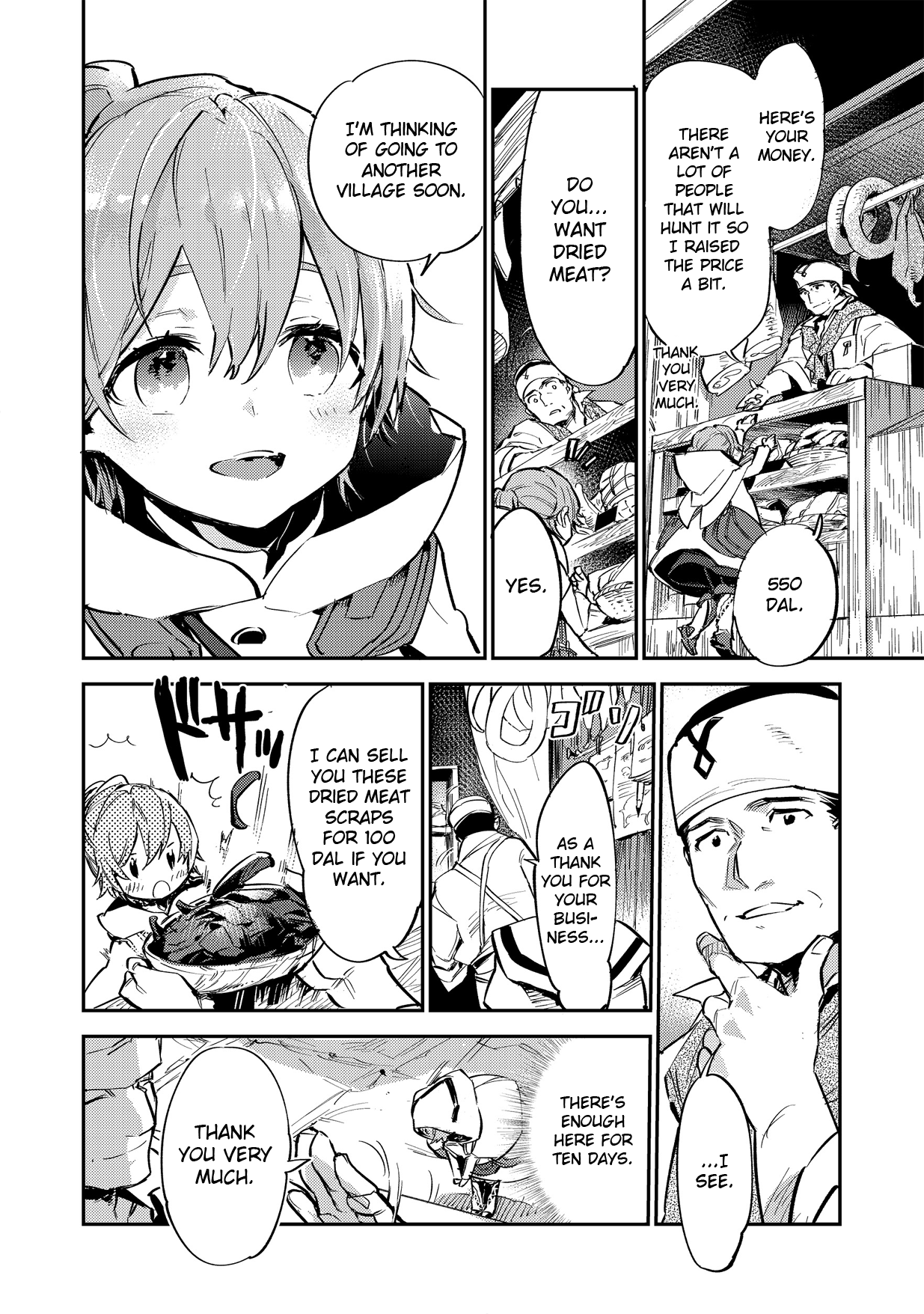 Saijaku teima wa gomi hiroi no tabi o hajimemashita . Chapter 2.1 page 4 - Chapter 2.1: (part two)