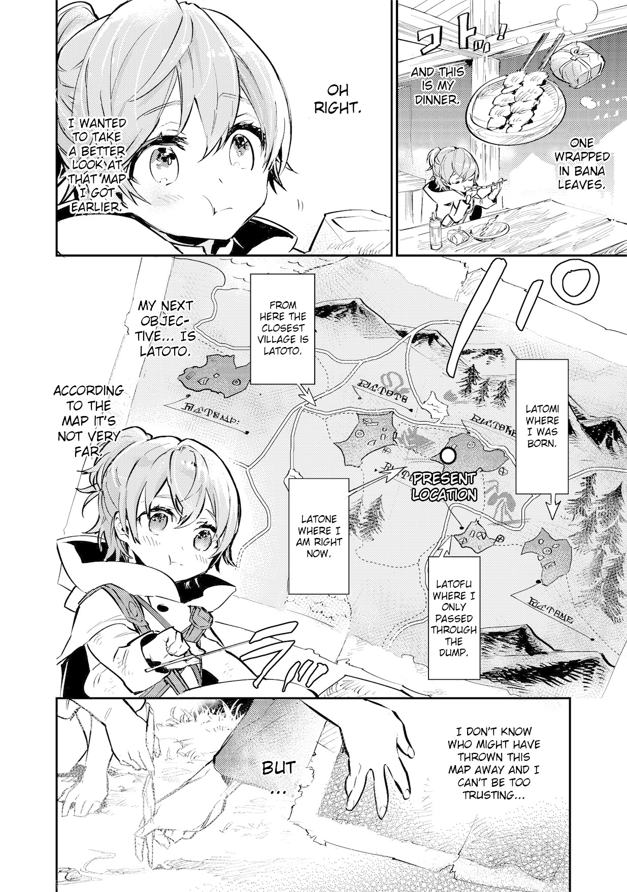 Saijaku teima wa gomi hiroi no tabi o hajimemashita . Chapter 2.1 page 8 - Chapter 2.1: (part two)