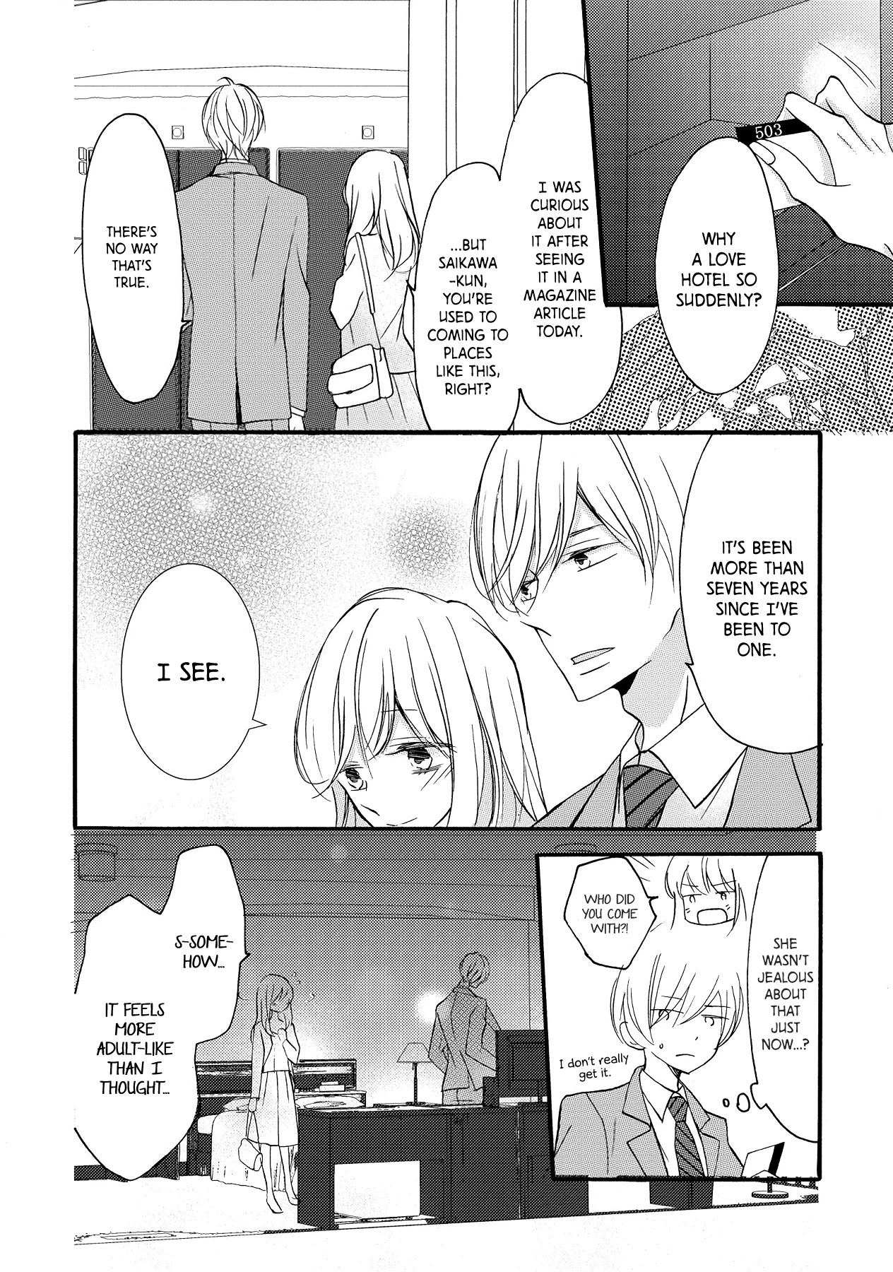 Saikawa Fusai no Renai Jijou - Nananen Jikkuri Chapter 8 page 14 - Chapter 8: I'll Reward You at the Hotel