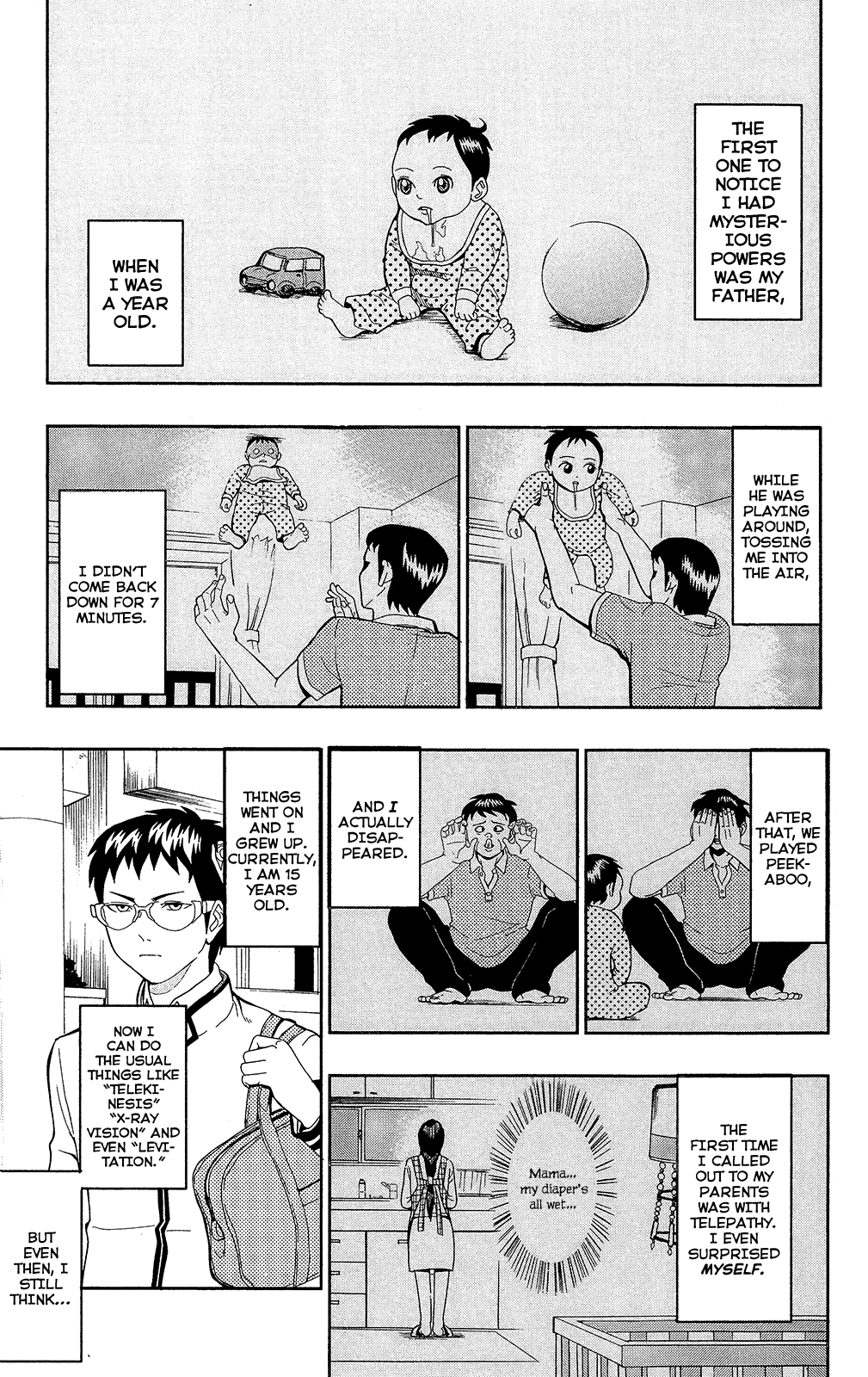 Saiki Kusuo no Sainan Chapter 0.1 page 8 - Chapter 0.1: Telepathy