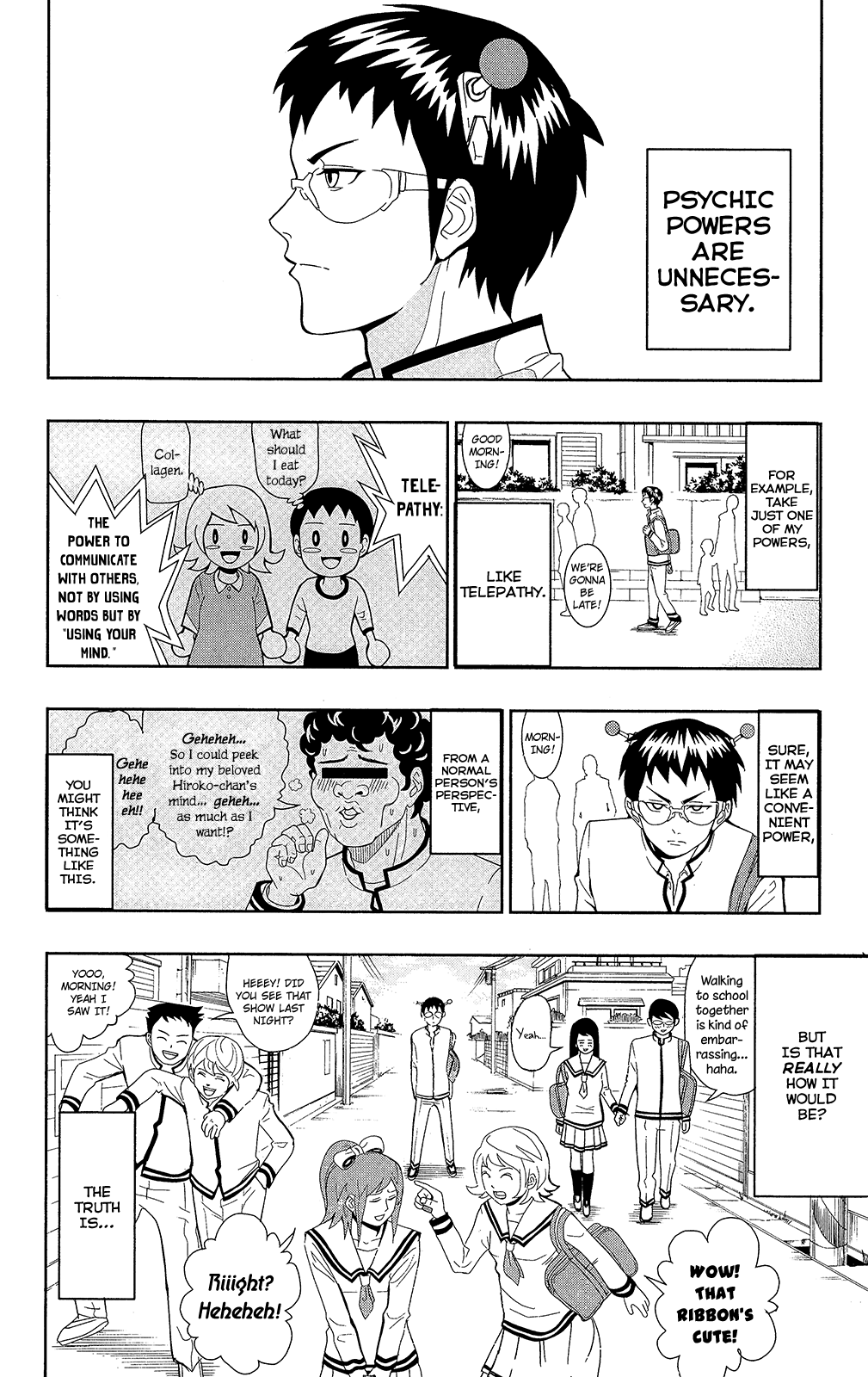 Saiki Kusuo no Sainan Chapter 0.1 page 9 - Chapter 0.1: Telepathy