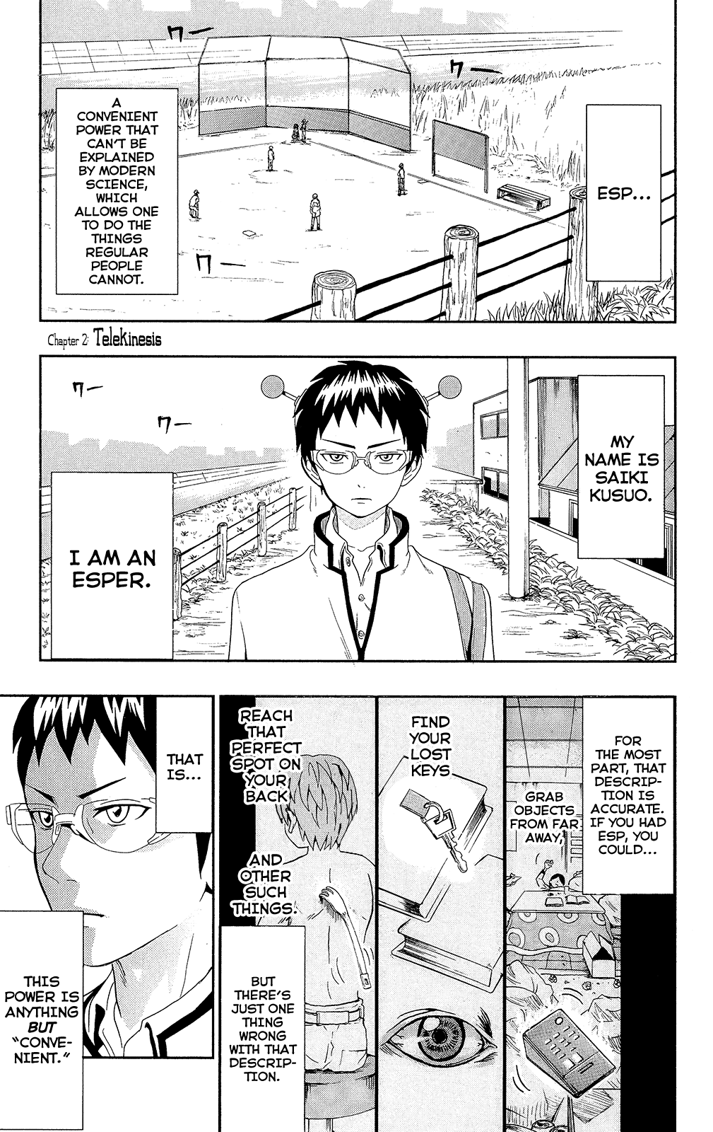Saiki Kusuo no Sainan Chapter 0.2 page 2 - Chapter 0.2: Telekinesis