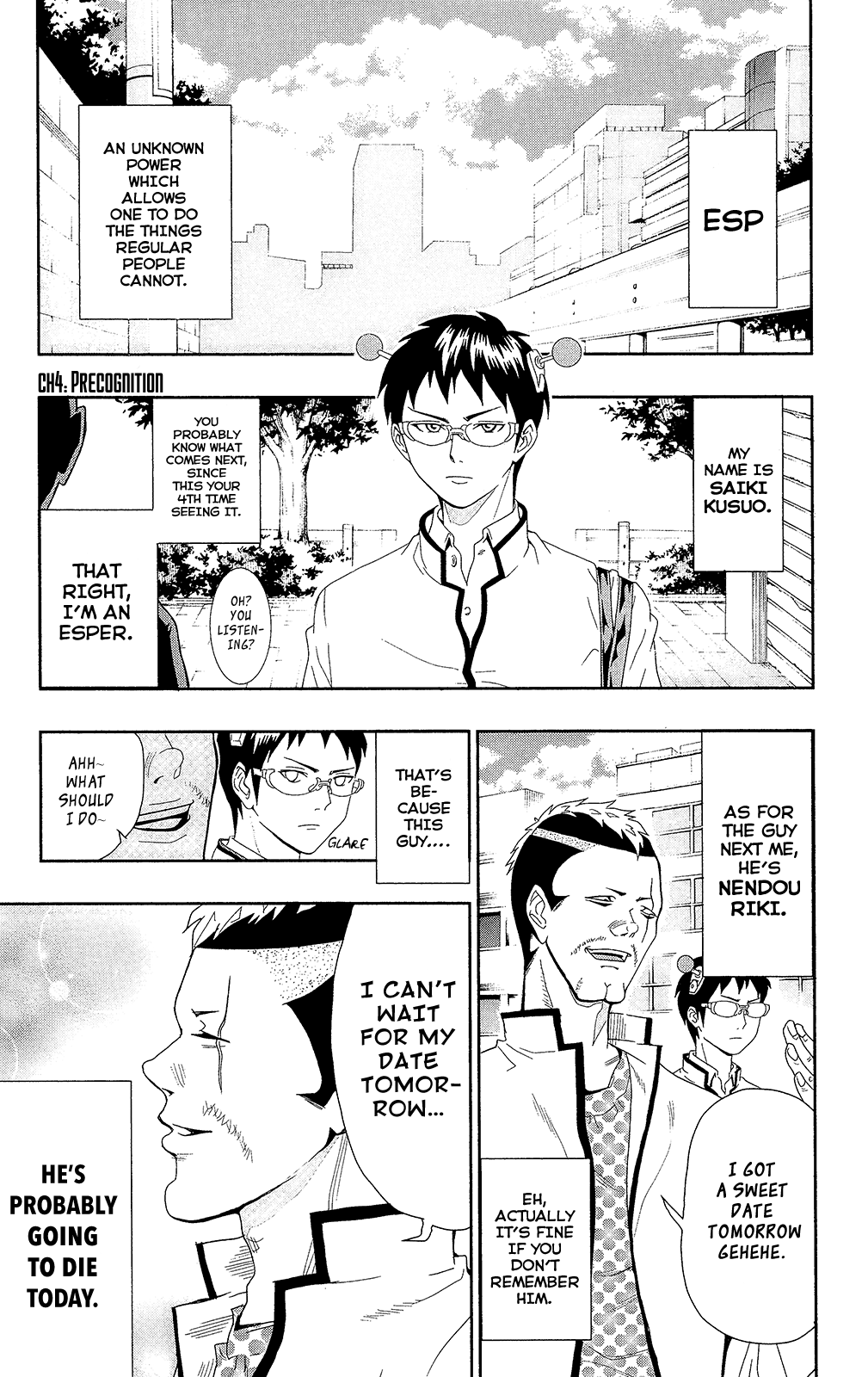 Saiki Kusuo no Sainan Chapter 0.4 page 2 - Chapter 0.4: Precognition
