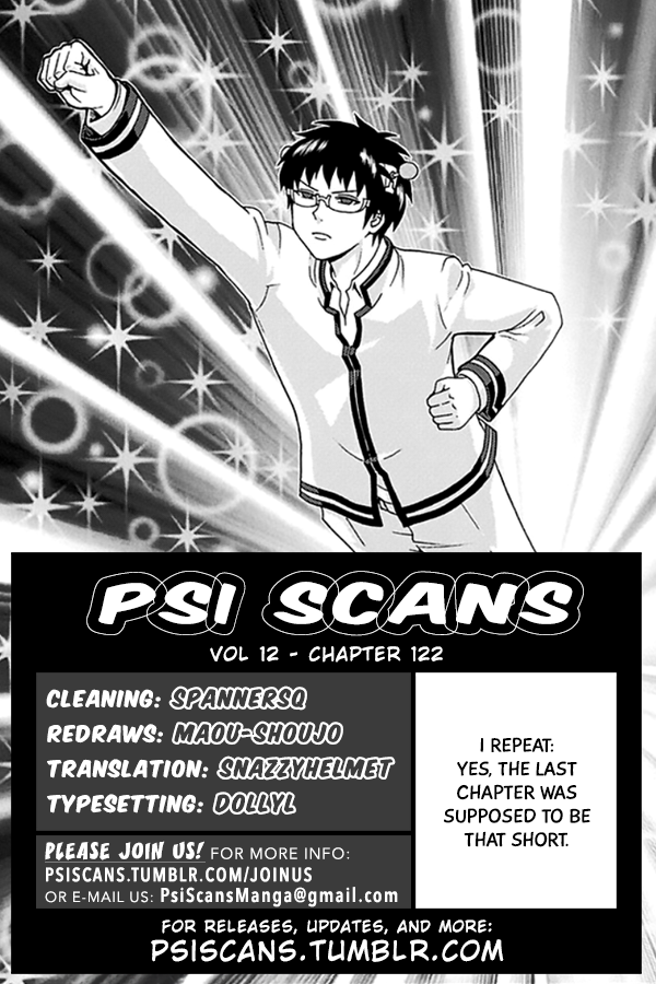 Saiki Kusuo no Sainan Chapter 122 page 1 - Chapter 122 : CourtPSIde Love Game