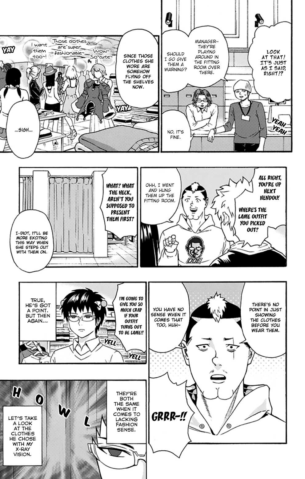 Saiki Kusuo no Sainan Chapter 127.3 page 14 - Chapter 127 v3 : Fashion PSInce: Out of Stock