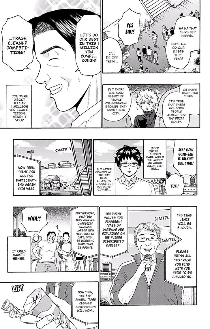 Saiki Kusuo no Sainan Chapter 145 page 6 - Chapter 145 : RePSIcle! Trash Cleanup Competition