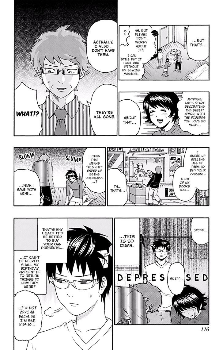 Saiki Kusuo no Sainan Chapter 146 page 15 - Chapter 146 : Gifts From a SenPSIble Wife & a Gifted Man