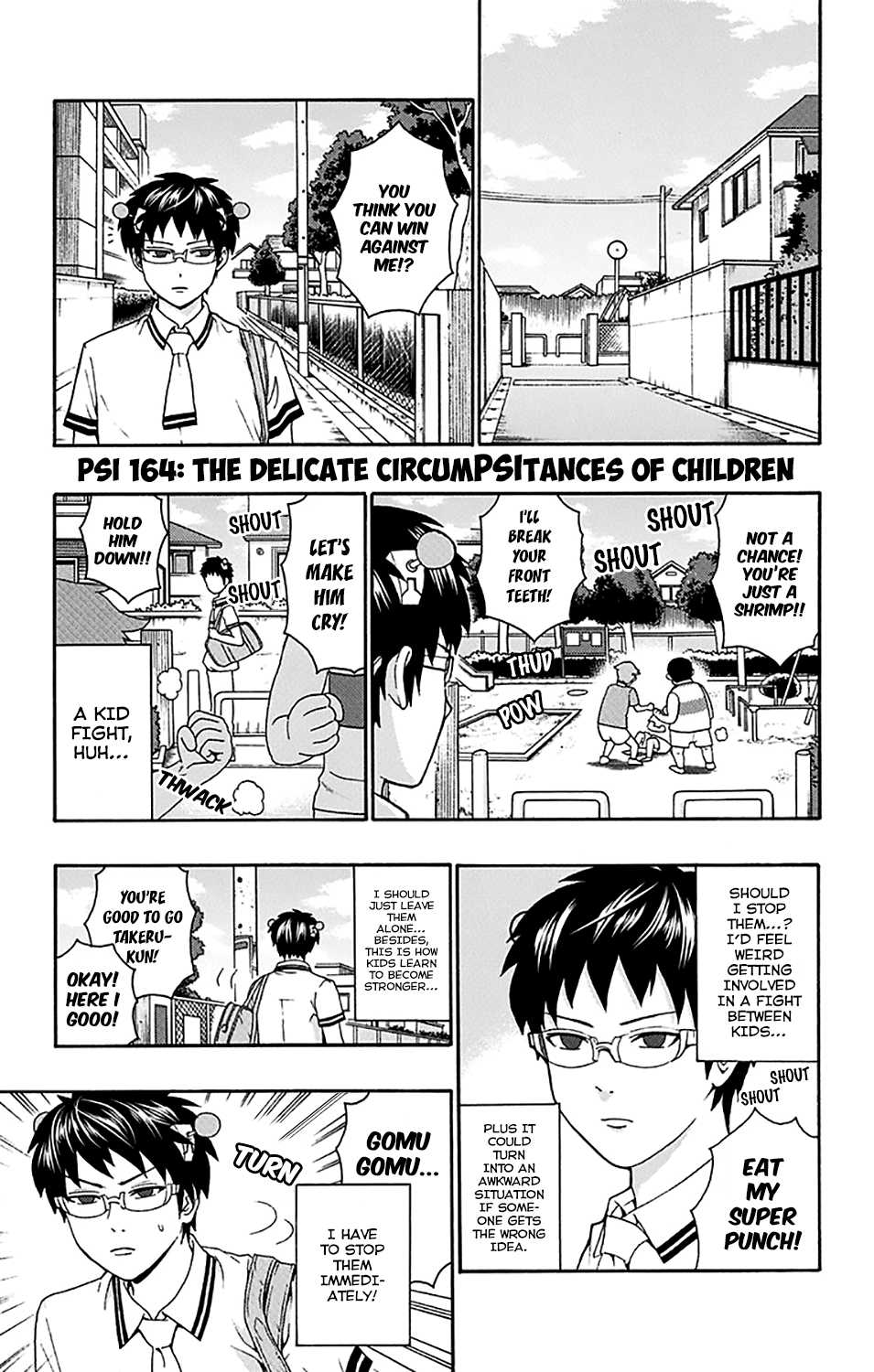 Saiki Kusuo no Sainan Chapter 164 page 2 - Chapter 164 : The Delicate CircumPSItances of Children