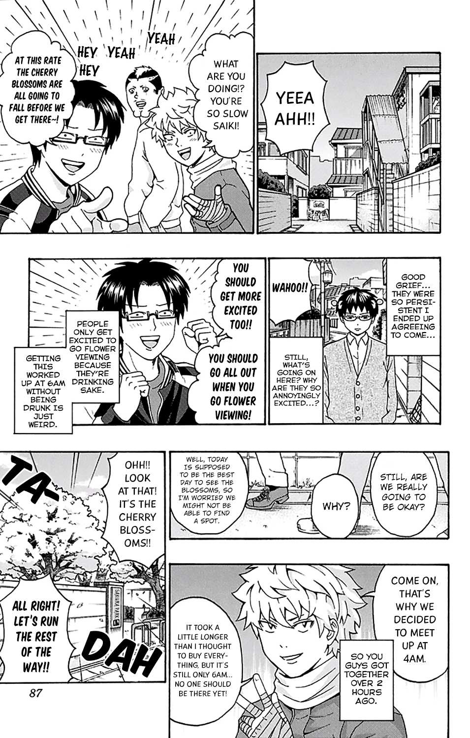 Saiki Kusuo no Sainan Chapter 189 page 4 - Chapter 189: AsPSImble! The Ultimate Spot Reservists