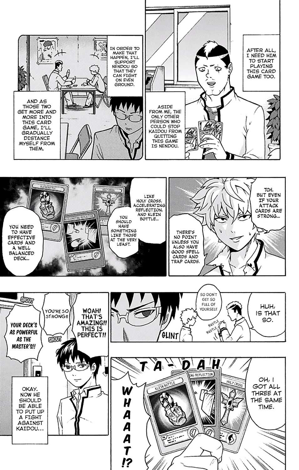 Saiki Kusuo no Sainan Chapter 191 page 14 - Chapter 191: Building the PSItrongest Deck!