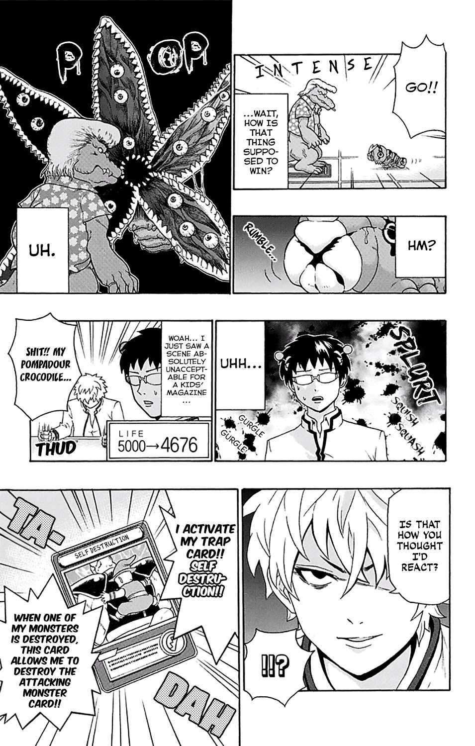 Saiki Kusuo no Sainan Chapter 192 page 12 - Chapter 192: The Die is Cast...! A FeroPSIous Card Battle