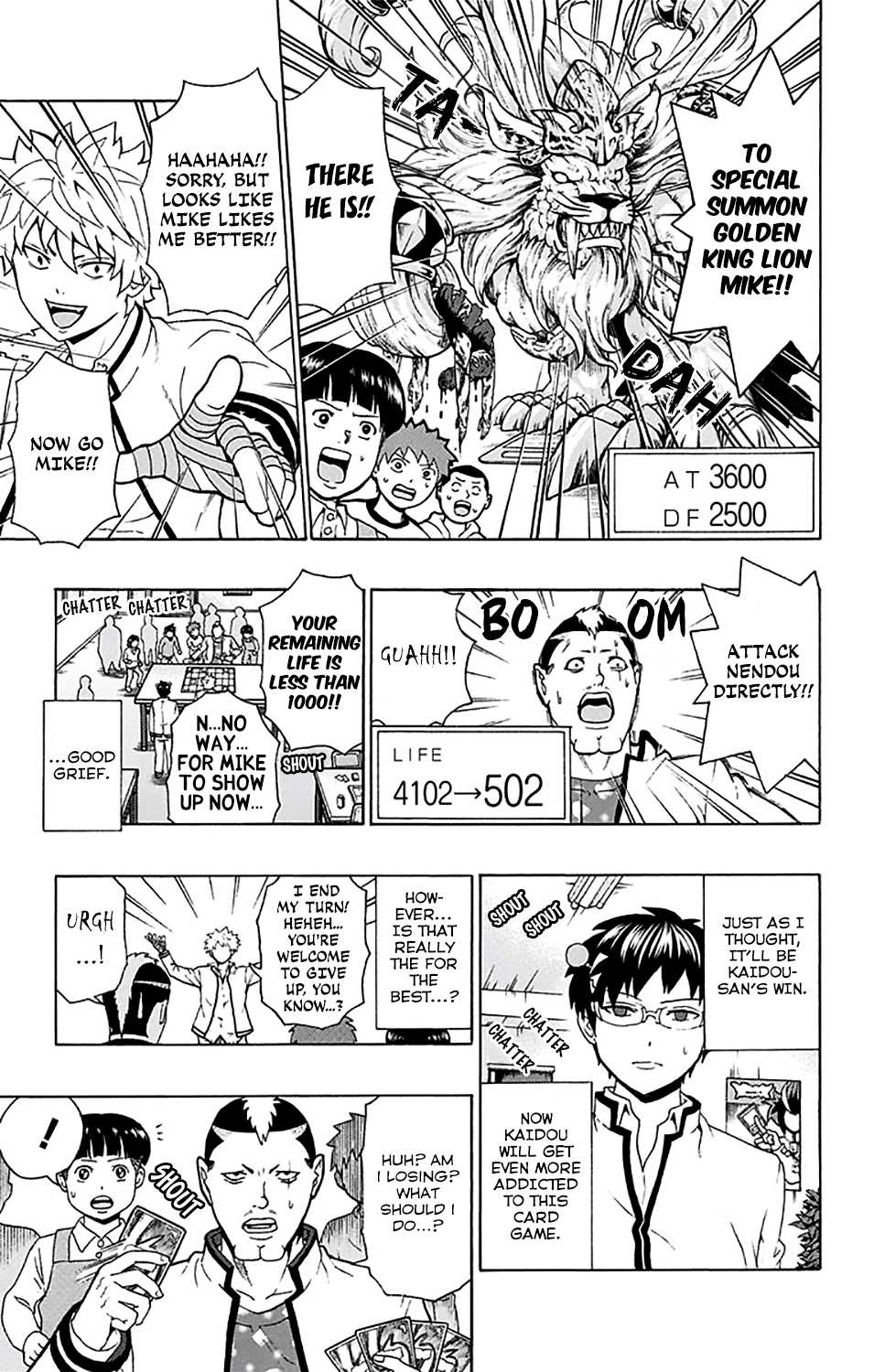 Saiki Kusuo no Sainan Chapter 192 page 14 - Chapter 192: The Die is Cast...! A FeroPSIous Card Battle
