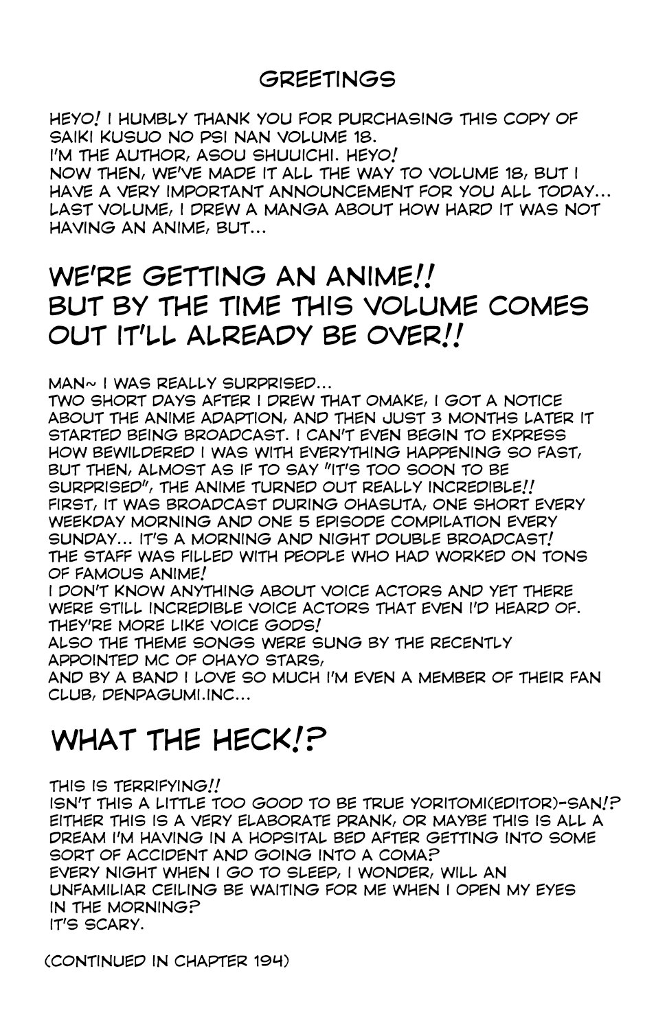 Saiki Kusuo no Sainan Chapter 193 page 17 - Chapter 193: The Ultimate Trial of the PSIko Clan