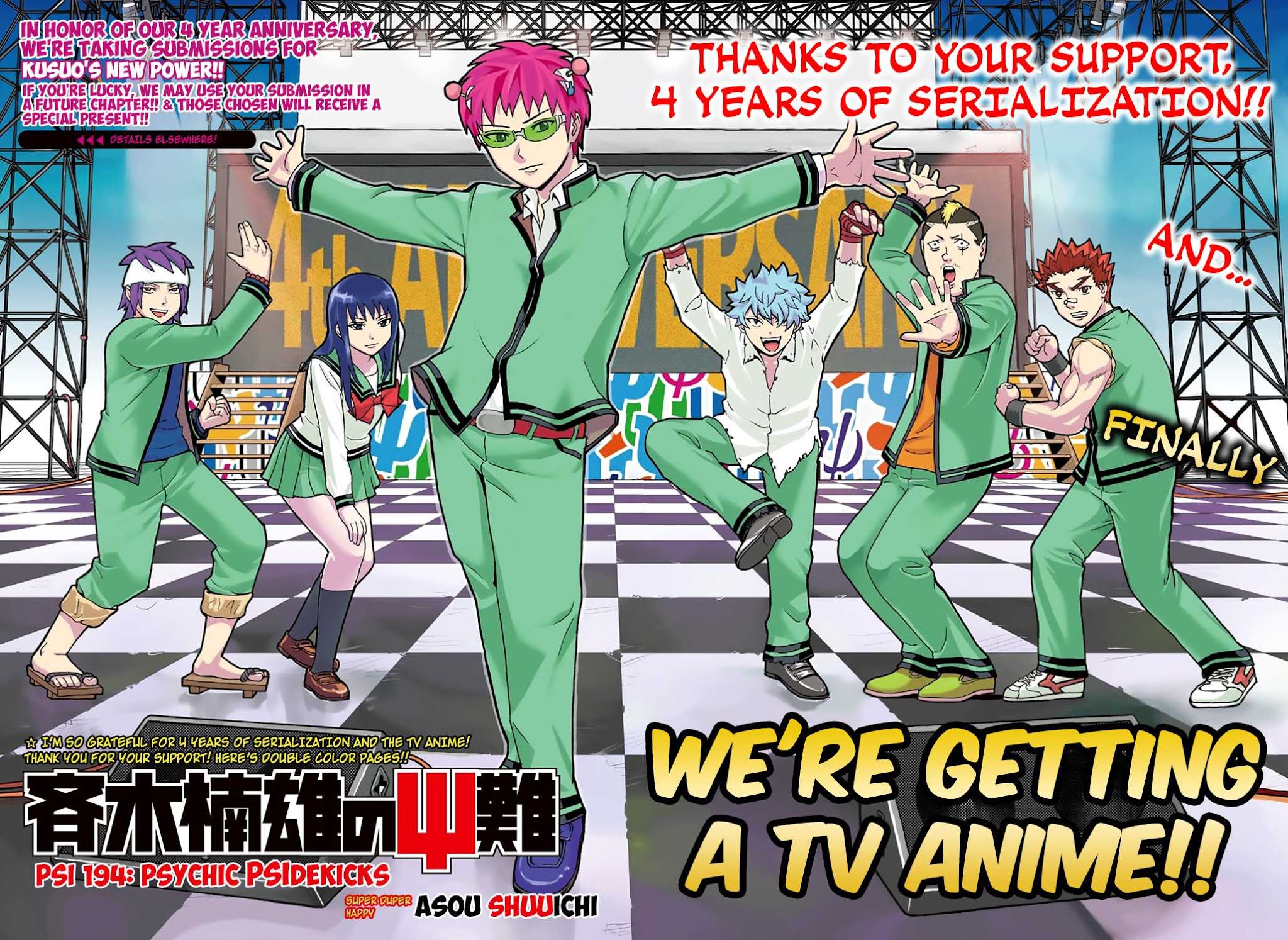 Saiki Kusuo no Sainan Chapter 194 page 3 - Chapter 194: Psychic PSIdekicks