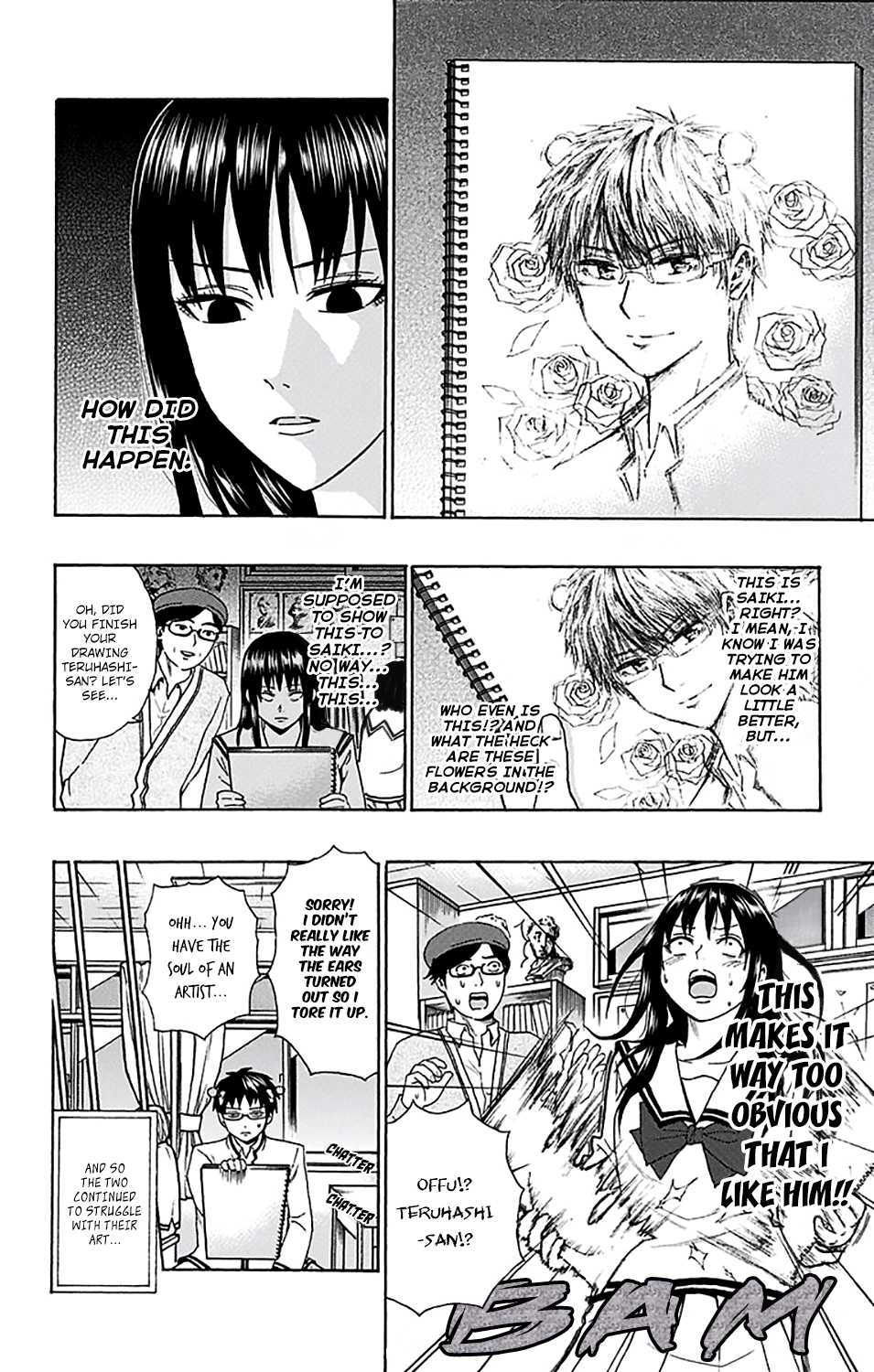 Saiki Kusuo no Sainan Chapter 197 page 13 - Chapter 197: The Genius Artist's ClasPSIroom