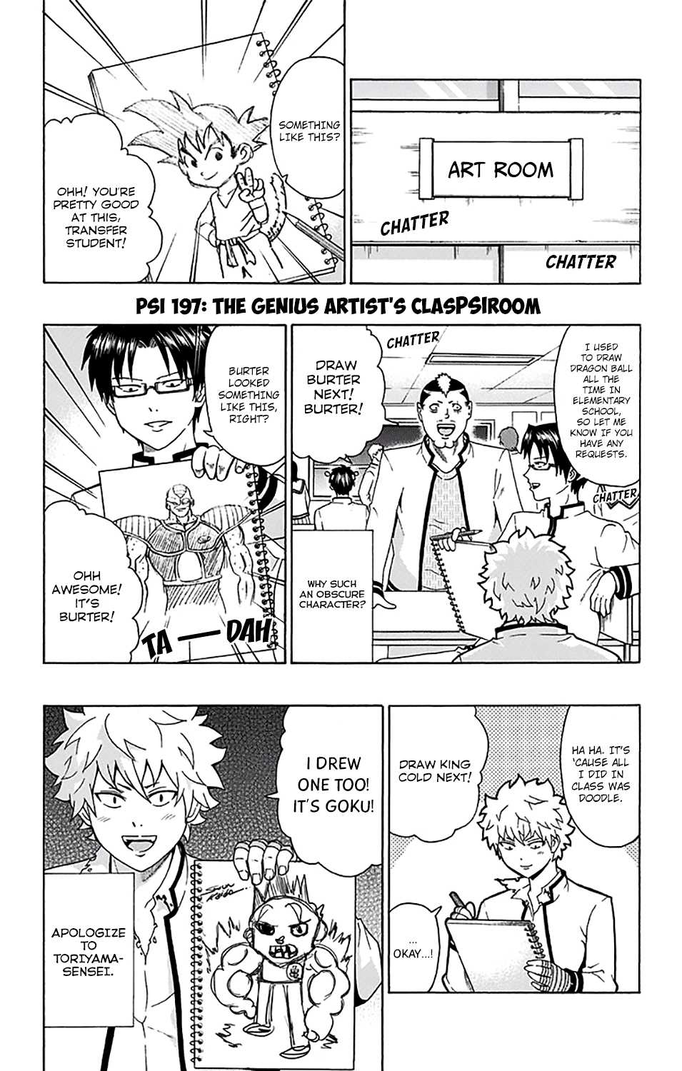 Saiki Kusuo no Sainan Chapter 197 page 2 - Chapter 197: The Genius Artist's ClasPSIroom