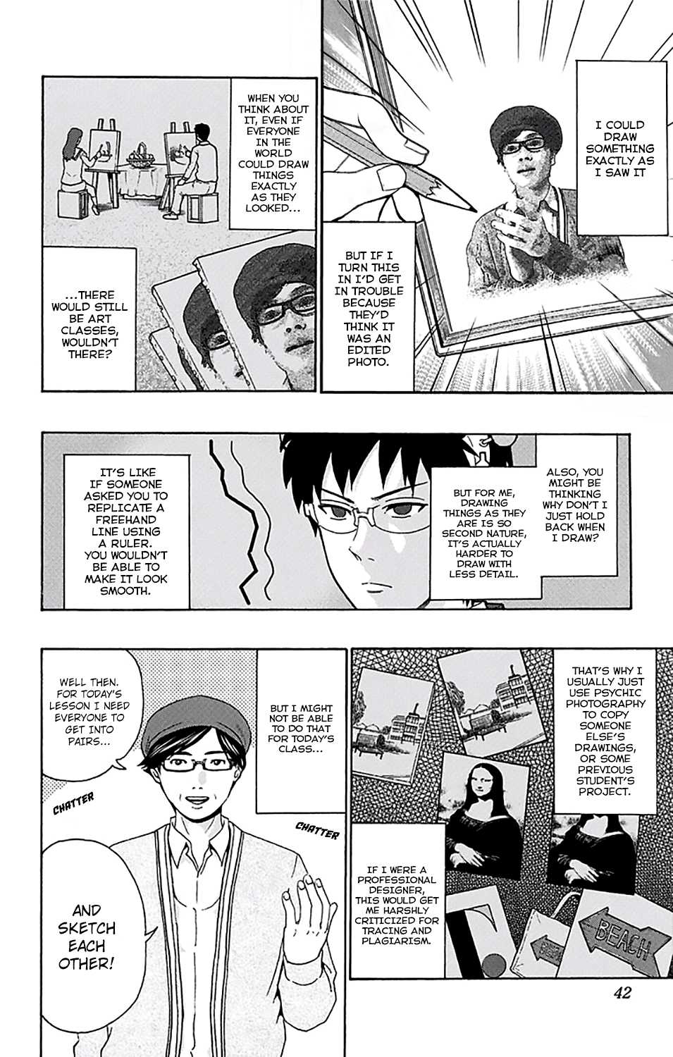 Saiki Kusuo no Sainan Chapter 197 page 5 - Chapter 197: The Genius Artist's ClasPSIroom