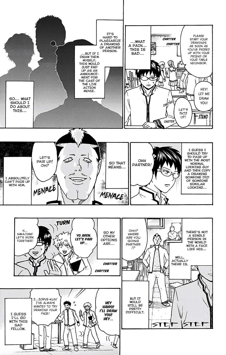 Saiki Kusuo no Sainan Chapter 197 page 6 - Chapter 197: The Genius Artist's ClasPSIroom