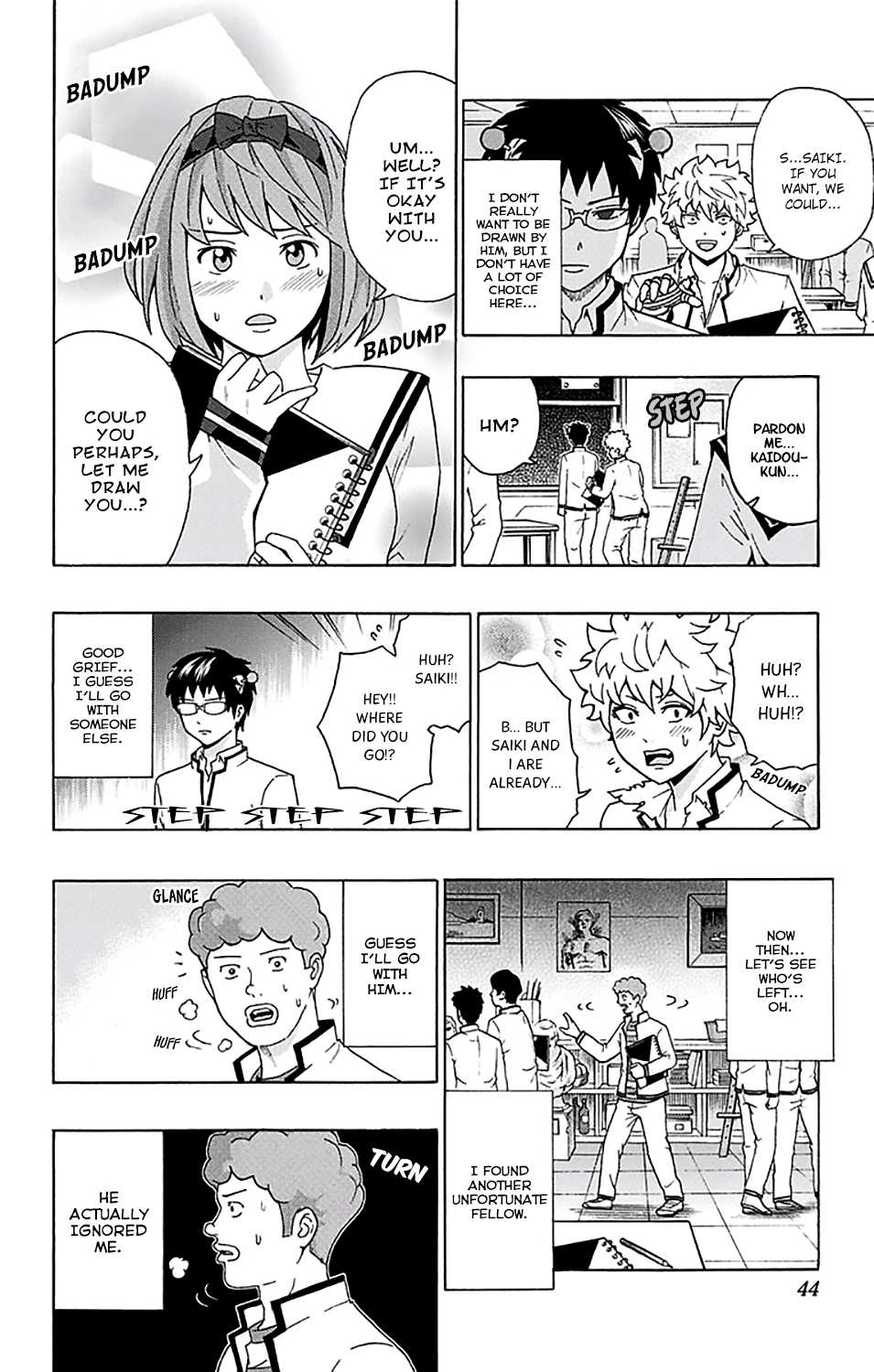 Saiki Kusuo no Sainan Chapter 197 page 7 - Chapter 197: The Genius Artist's ClasPSIroom