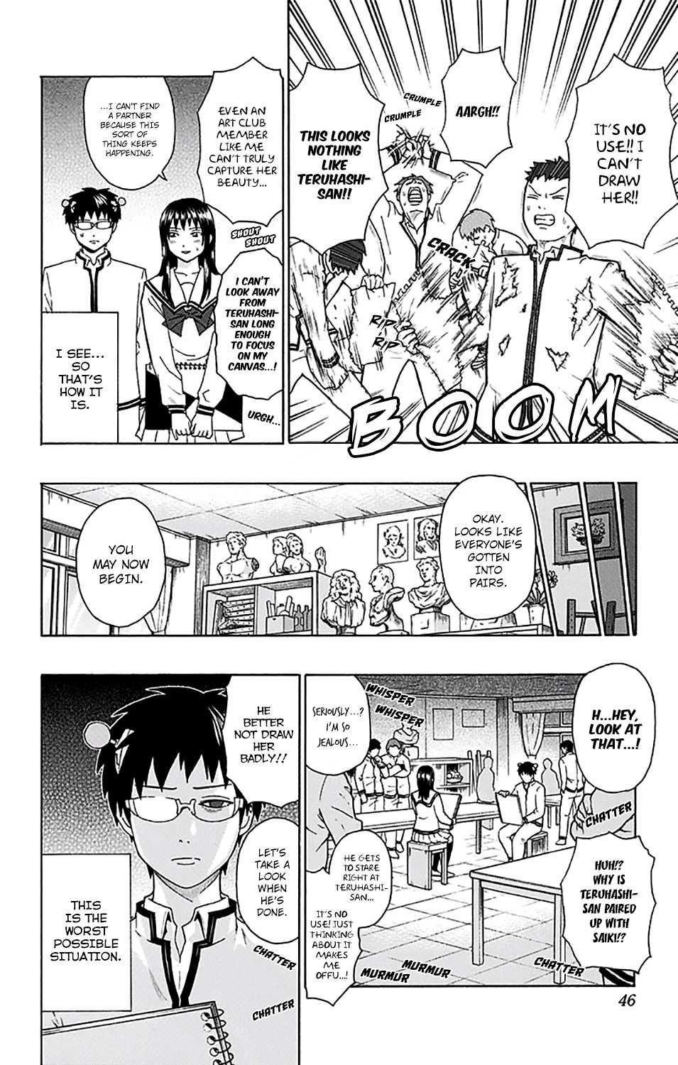 Saiki Kusuo no Sainan Chapter 197 page 9 - Chapter 197: The Genius Artist's ClasPSIroom