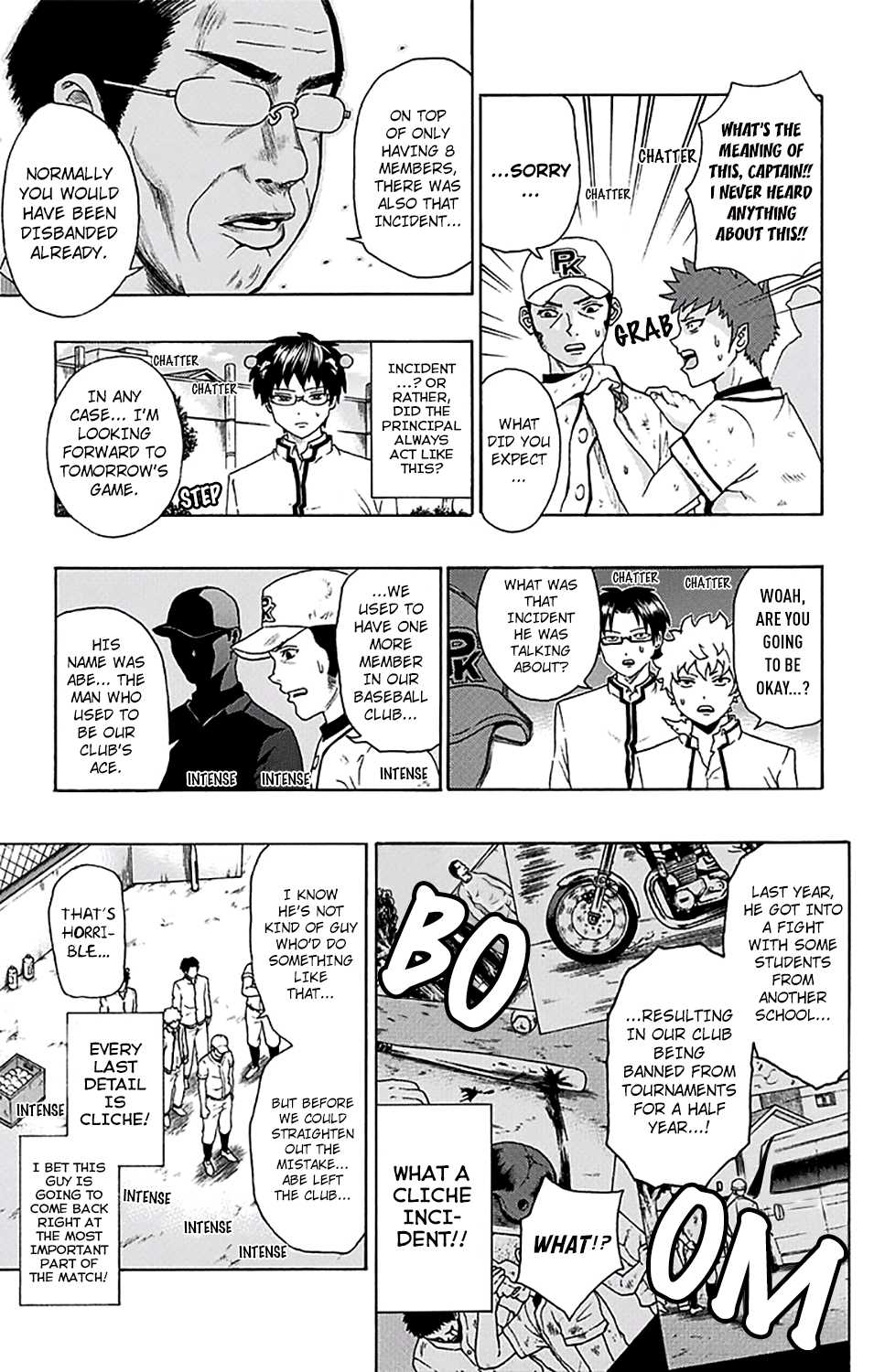Saiki Kusuo no Sainan Chapter 198 page 12 - Chapter 198: ReconPSItructing the Baseball Club! (First Part)