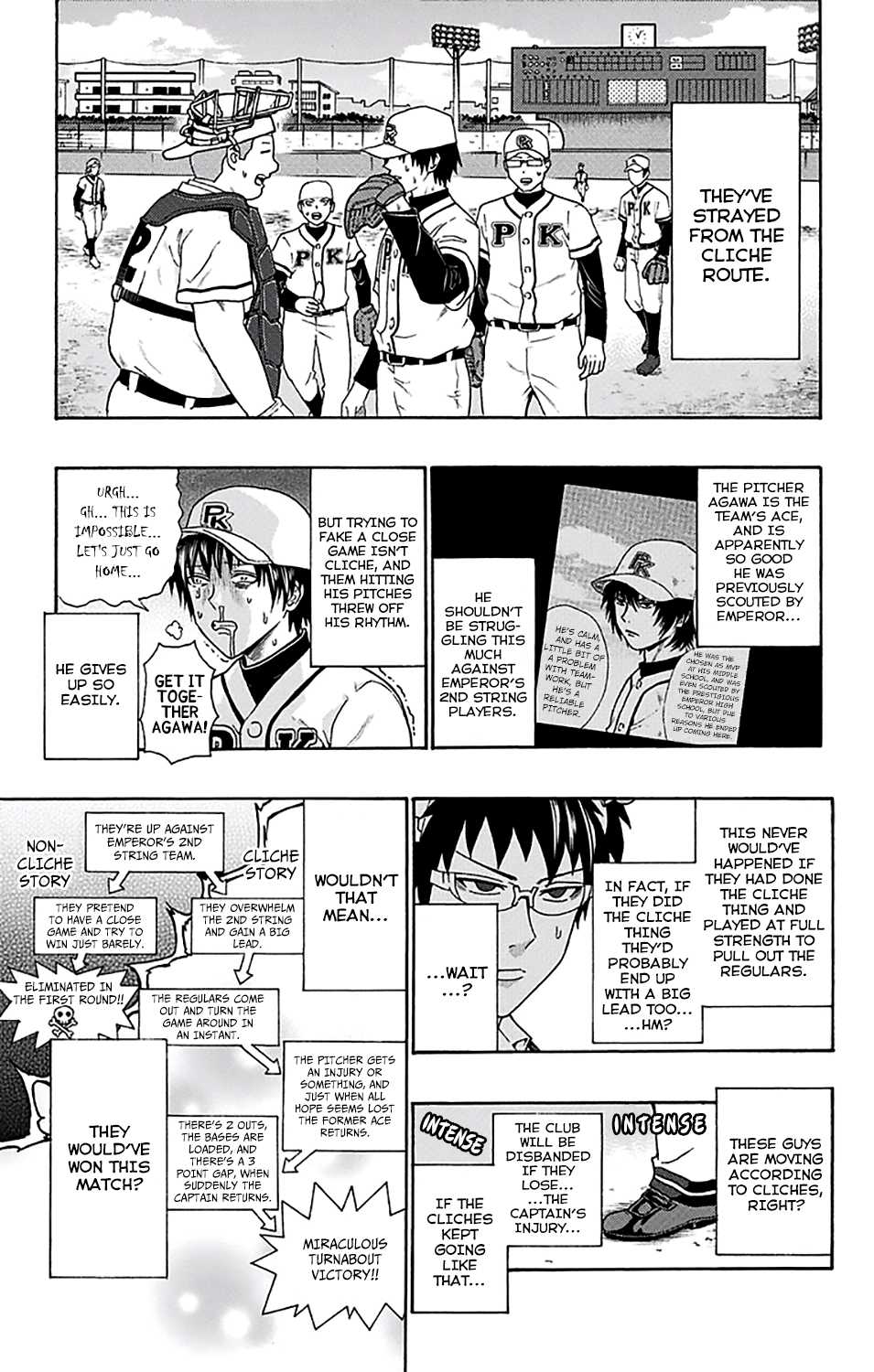 Saiki Kusuo no Sainan Chapter 199 page 12 - Chapter 199: ReconPSItructing the Baseball Club! (Middle Part)