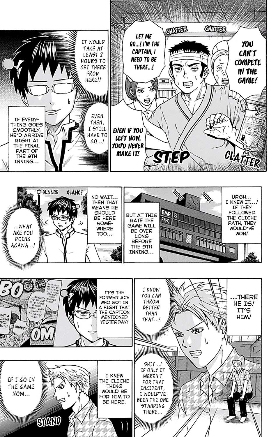 Saiki Kusuo no Sainan Chapter 199 page 14 - Chapter 199: ReconPSItructing the Baseball Club! (Middle Part)
