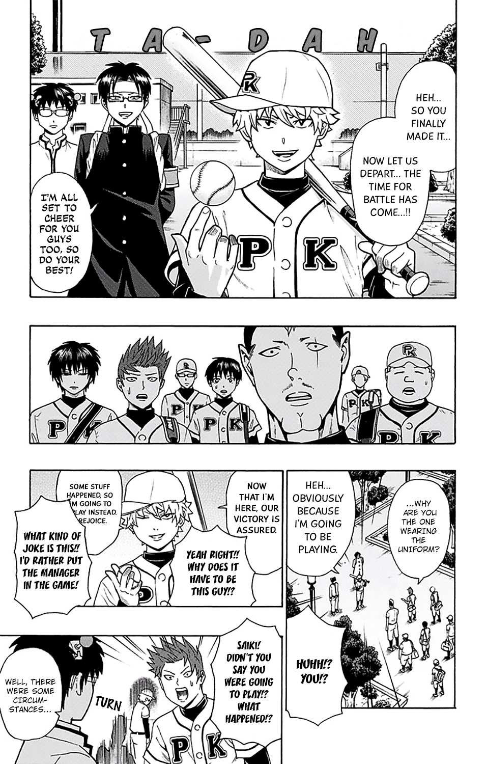Saiki Kusuo no Sainan Chapter 199 page 4 - Chapter 199: ReconPSItructing the Baseball Club! (Middle Part)