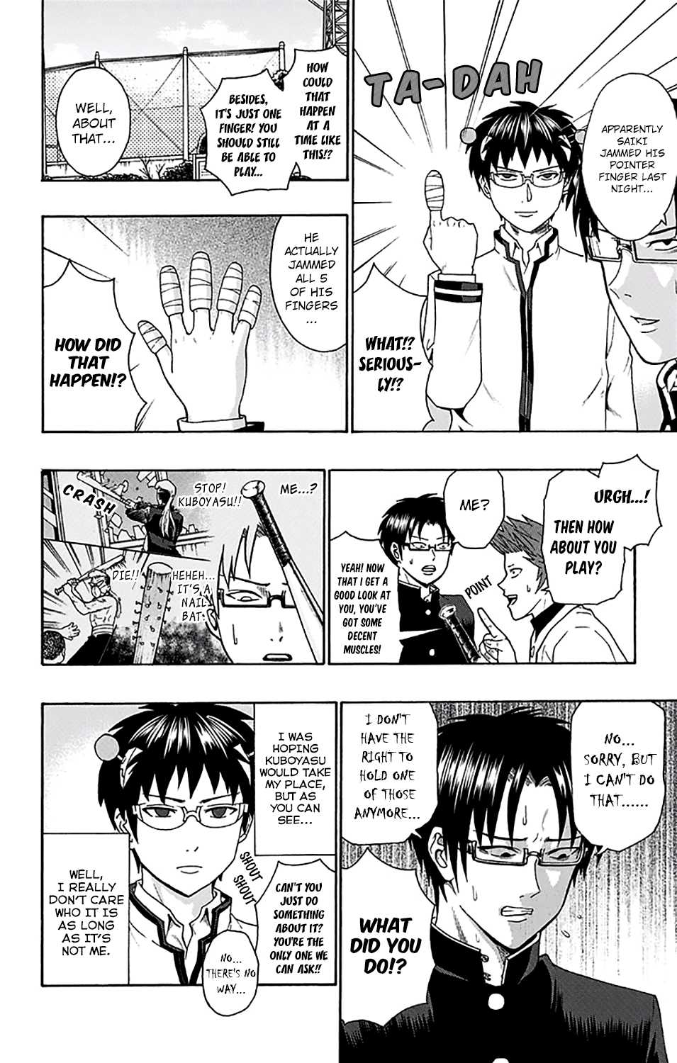 Saiki Kusuo no Sainan Chapter 199 page 5 - Chapter 199: ReconPSItructing the Baseball Club! (Middle Part)