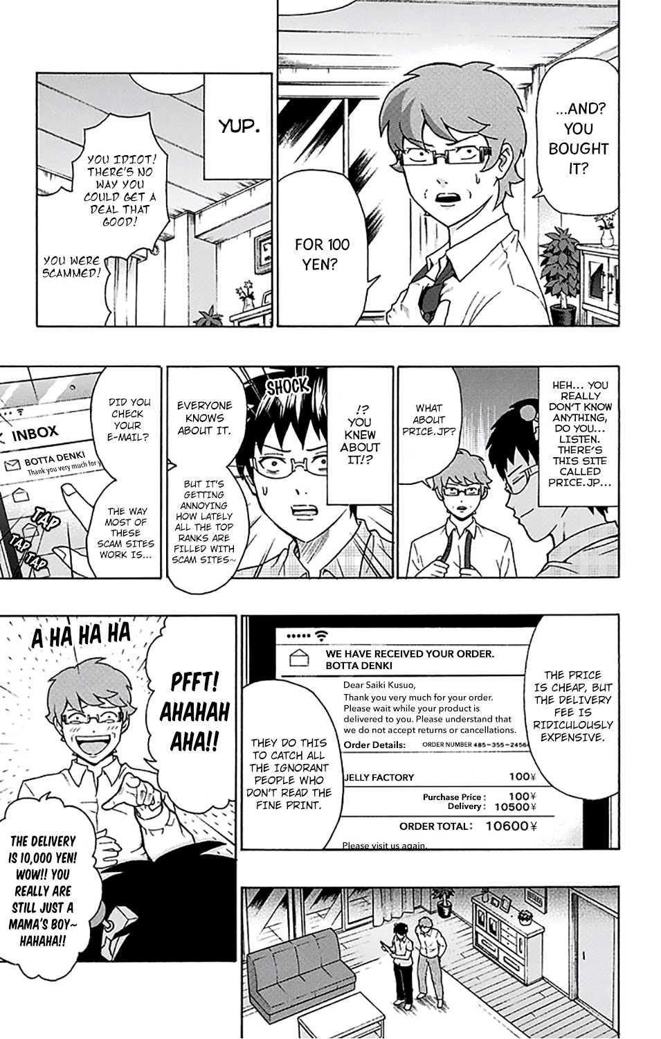 Saiki Kusuo no Sainan Chapter 201 page 15 - Chapter 201: A Miraculous InvenPSIon!?