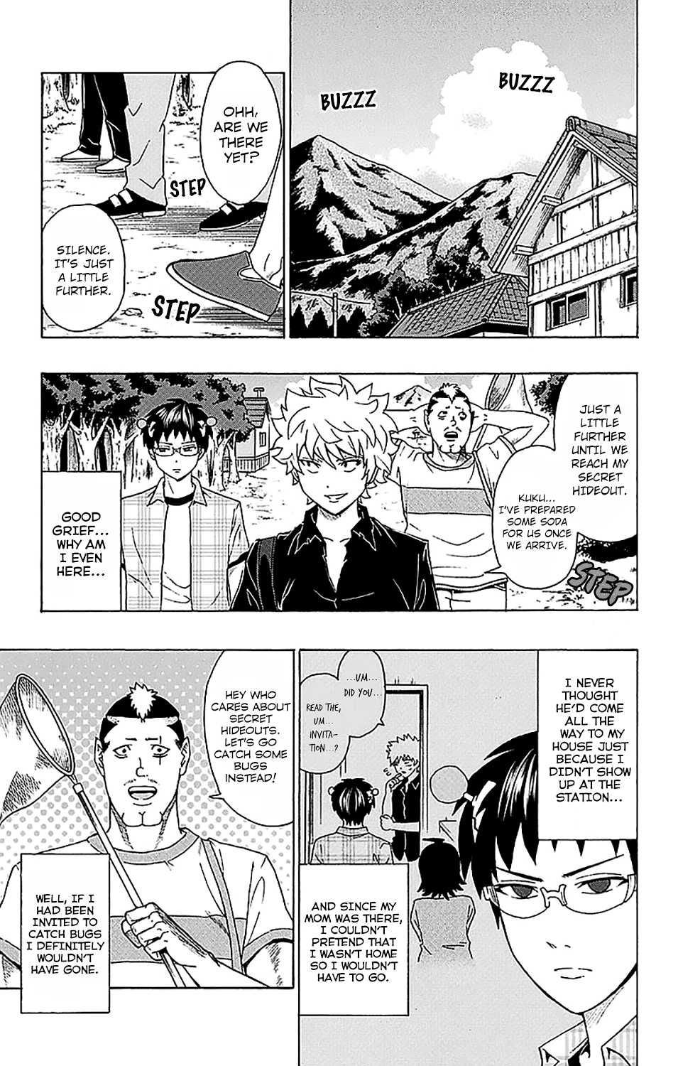 Saiki Kusuo no Sainan Chapter 207 page 4 - Chapter 207: InPSIde the Secret Hideout