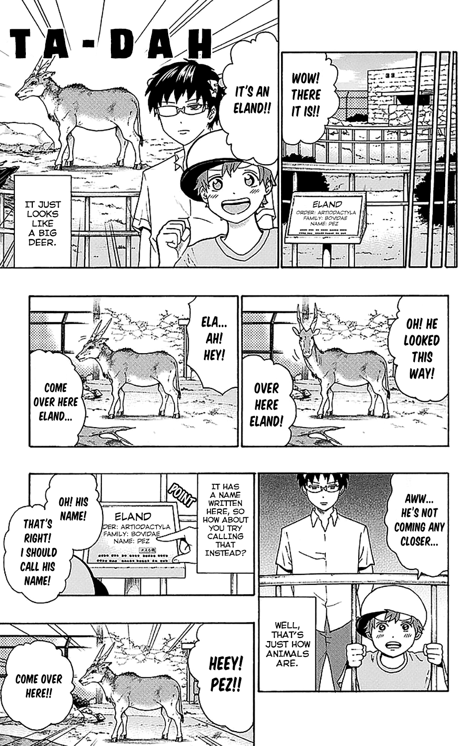 Saiki Kusuo no Sainan Chapter 209 page 8 - Chapter 209: See the RhinoPSIrous! Let's Go to the Zoo!