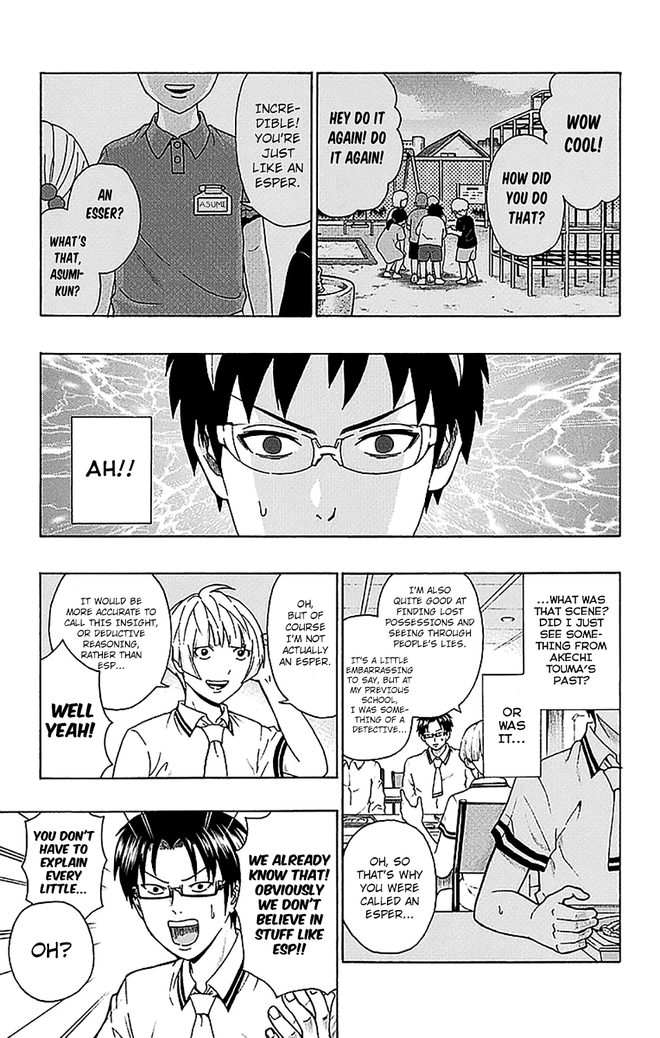 Saiki Kusuo no Sainan Chapter 210 page 14 - Chapter 210: The Annoying Transfer PSItudent! Akechi Touma