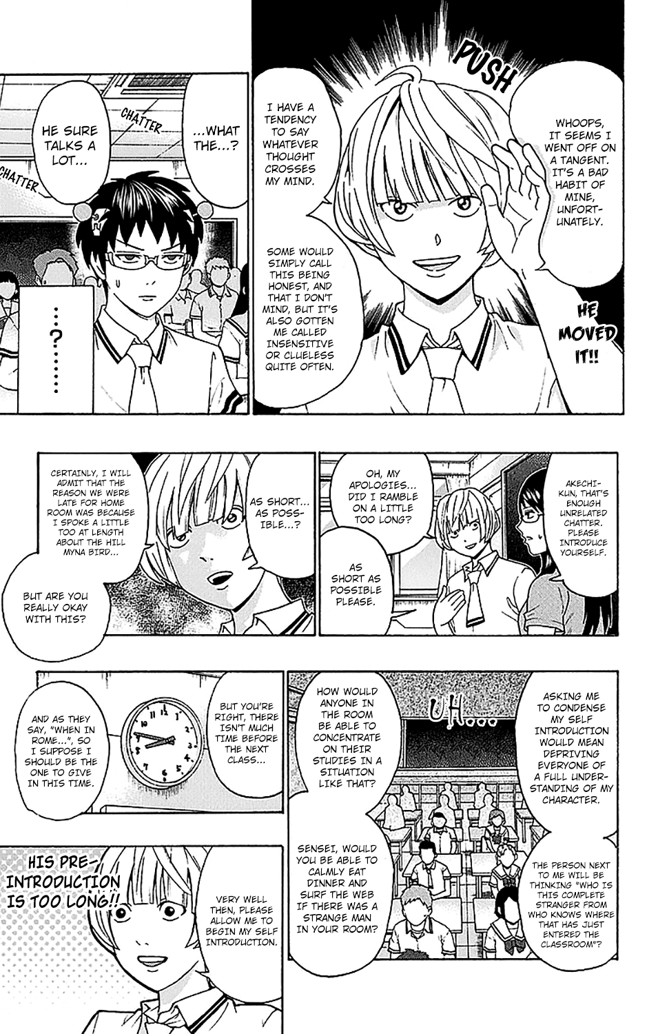 Saiki Kusuo no Sainan Chapter 210 page 6 - Chapter 210: The Annoying Transfer PSItudent! Akechi Touma