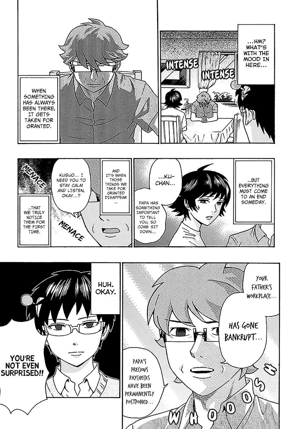 Saiki Kusuo no Sainan Chapter 212 page 4 - Chapter 212: Dad's New ProfesPSIon!?