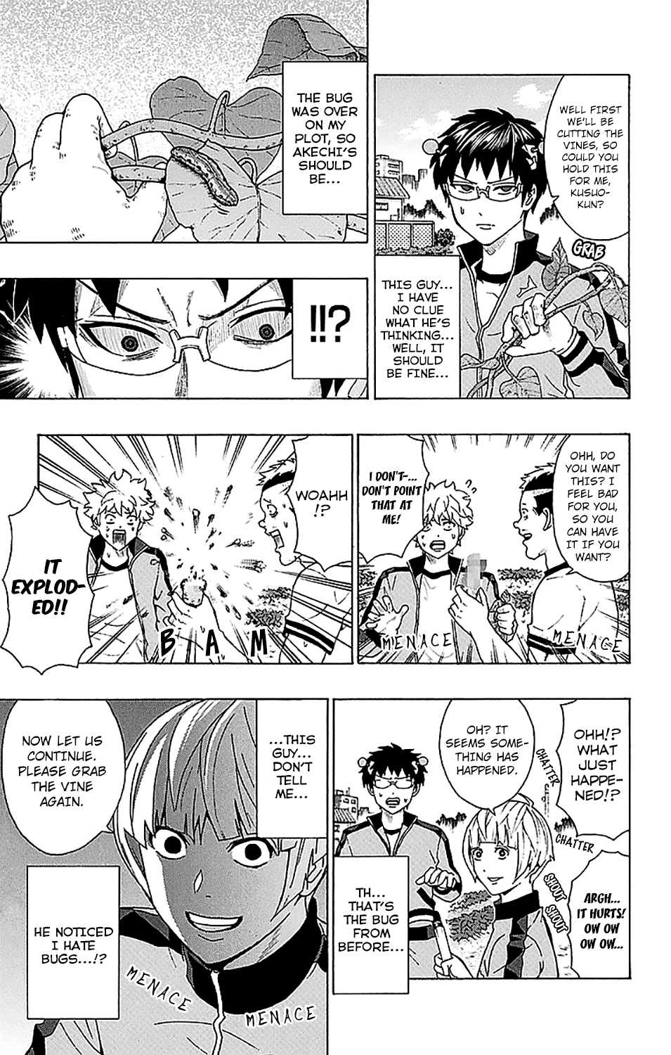 Saiki Kusuo no Sainan Chapter 215 page 14 - Chapter 215: Sweet Potato Digging DiPSIster
